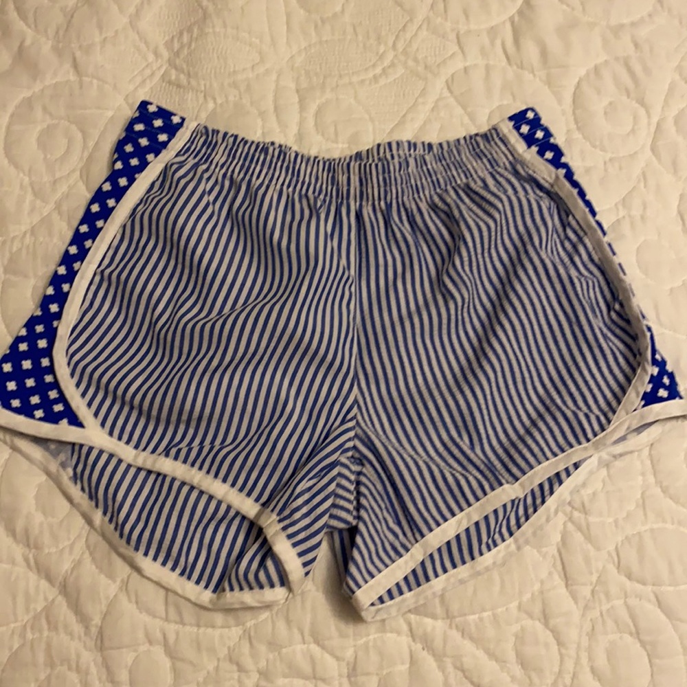 Girls stripe short blue/white